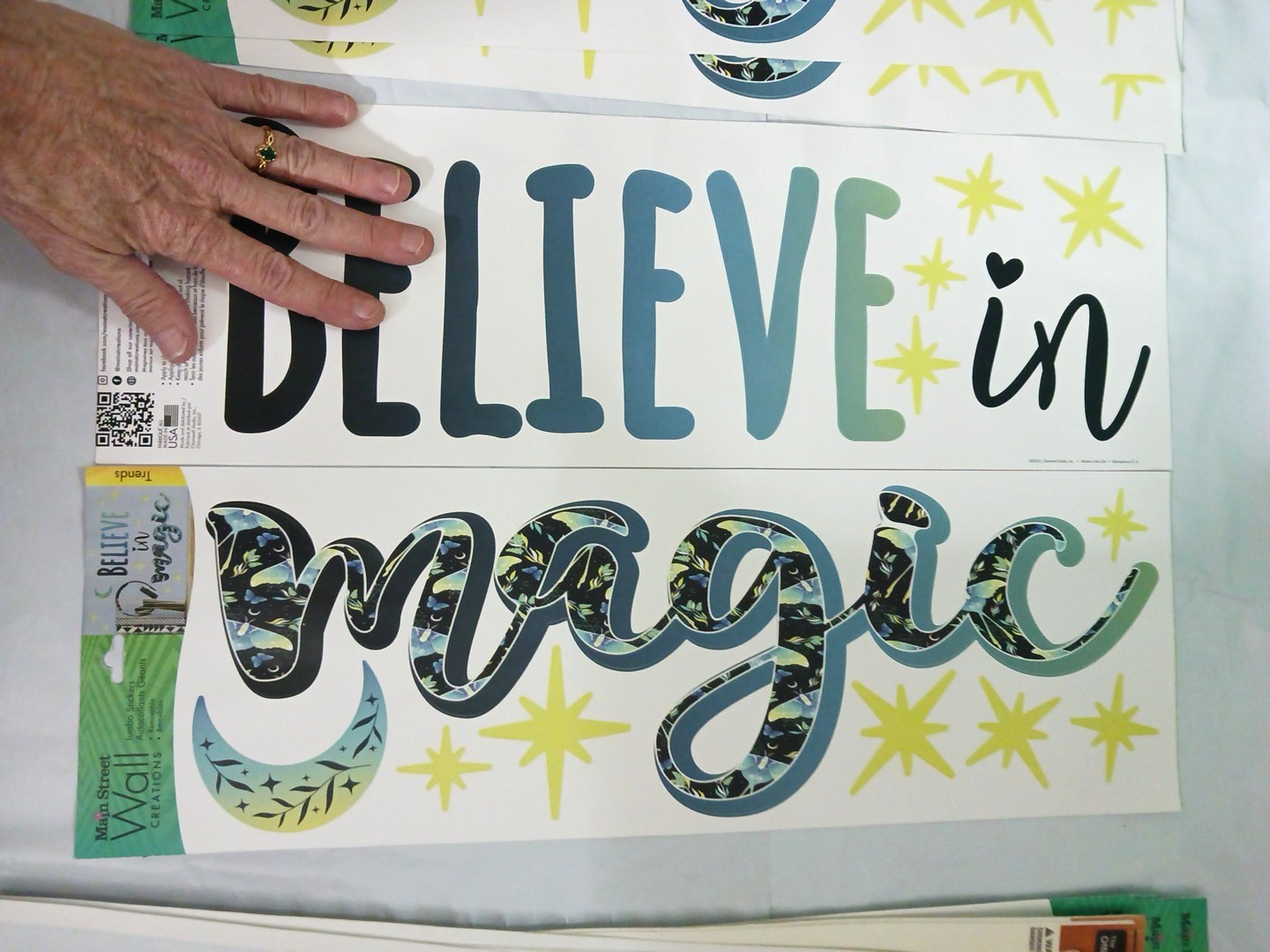 Wall Decal Stickers. 32 Large Sheets. Positive energy, believe in magic, Trees +
