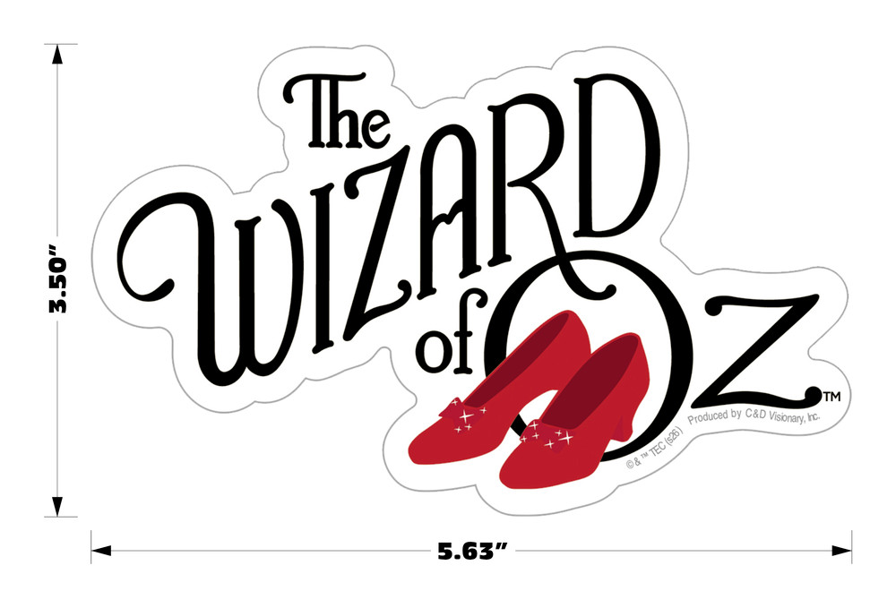 Sticker – The Wizard Of Oz Dorothy Ruby Slippers Logo 1930s Children's Movie