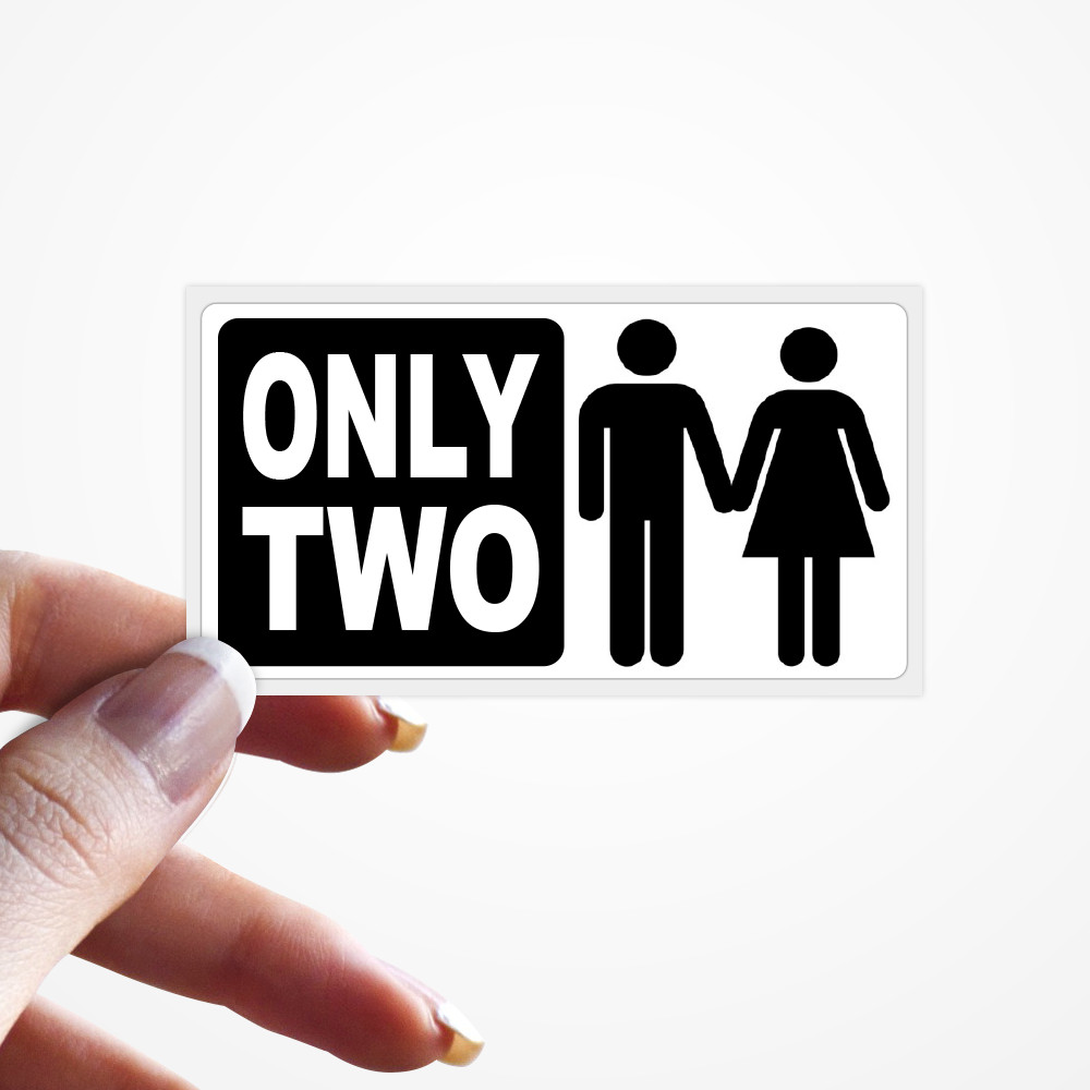 ONLY TWO GENDERS Man Woman Bulk Stickers Decal Labels Statement Protest Stickers