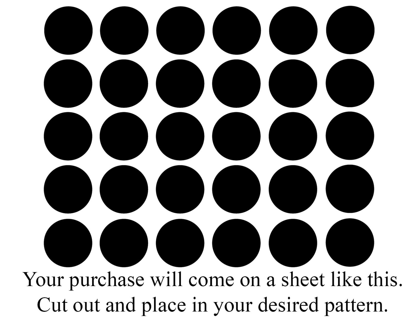 CIRCLES – 30 wall vinyl decal stickers cute room decor – 4 inch FREE SHIPPING !!