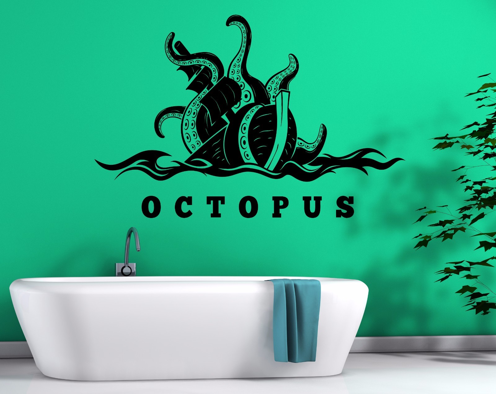Wall Vinyl Decal Sea Animal Sprut Octopus Tentacles Home Interior Decor z4516
