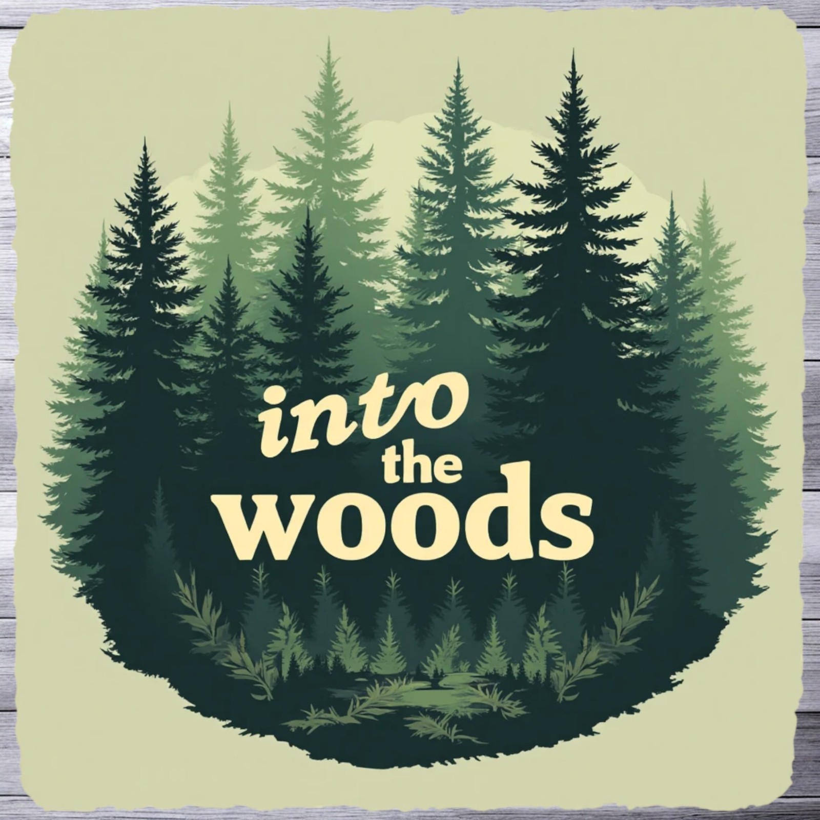 Nature sticker vinyl decal into the woods forest trees outdoor scenic