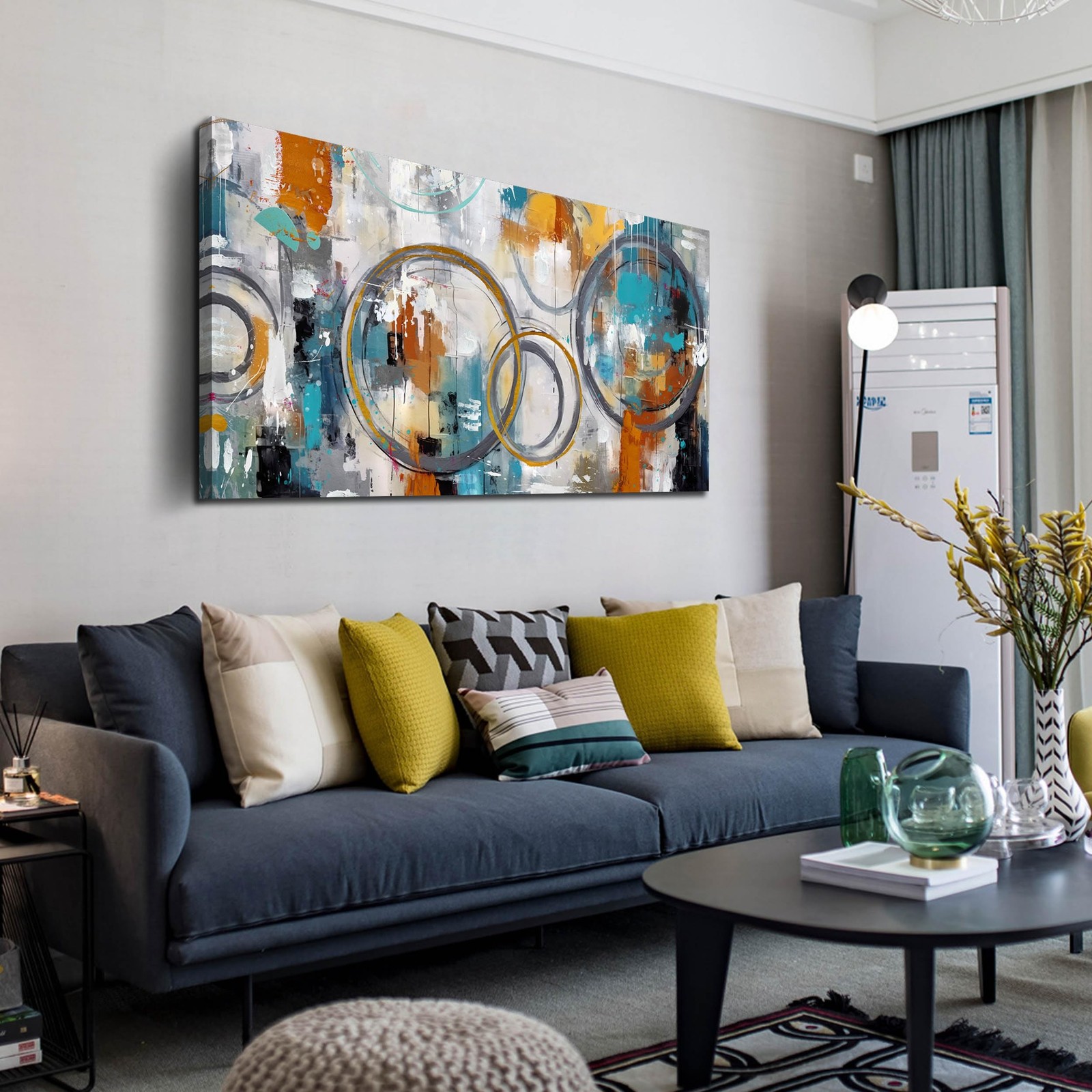 Modern Wall Art for Office Decor – Abstract Canvas Wall Art – Wall Pictures f…