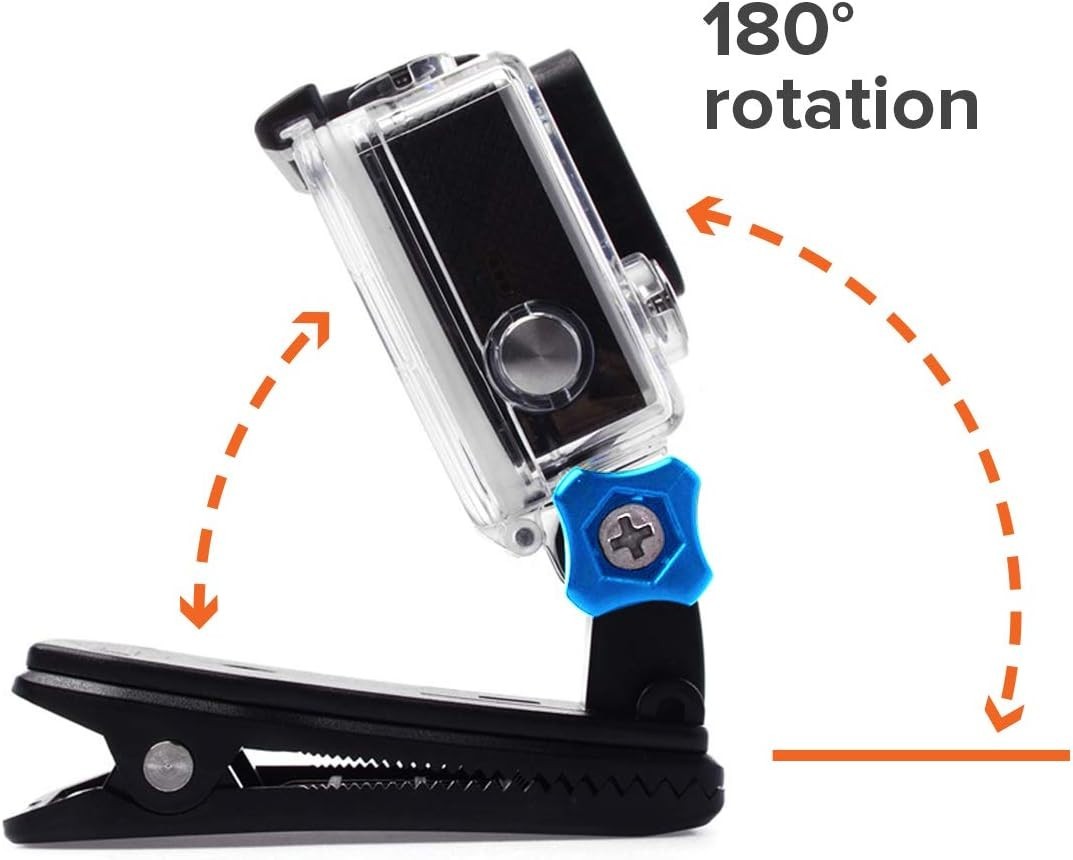 Backpack Strap Clip Mount for Gopro Hero 13 12 11 10 9 8 7 6 5 4 3+ Session Blac