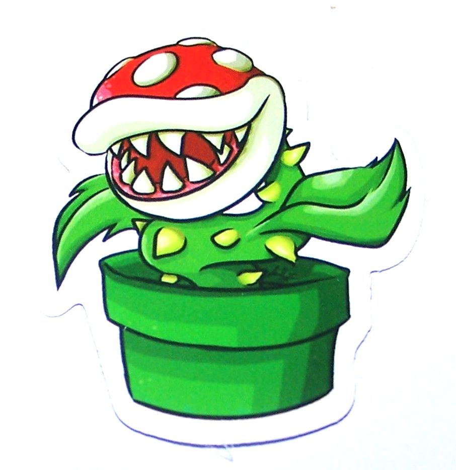 Super Mario Bros. Cut Sticker Decal Movie Nintendo Video Game Piranha Plant