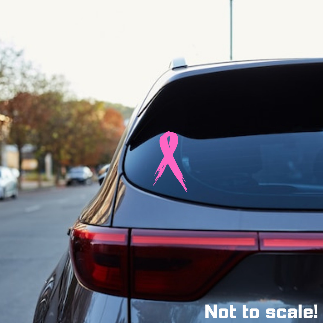 2pcs Breast Cancer Awareness Ribbon Decals – 2"-12" Car, Truck, Laptop, Tablet