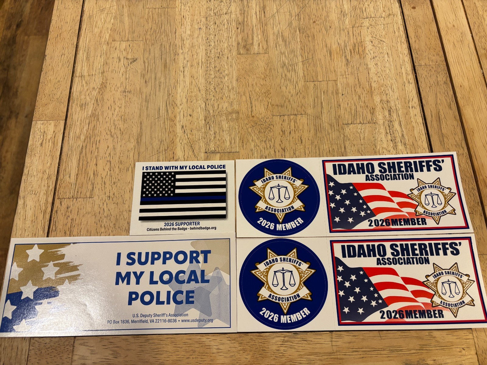 Idaho Sheriff's Association & Law Enforcement Police Support Bumper Stickers