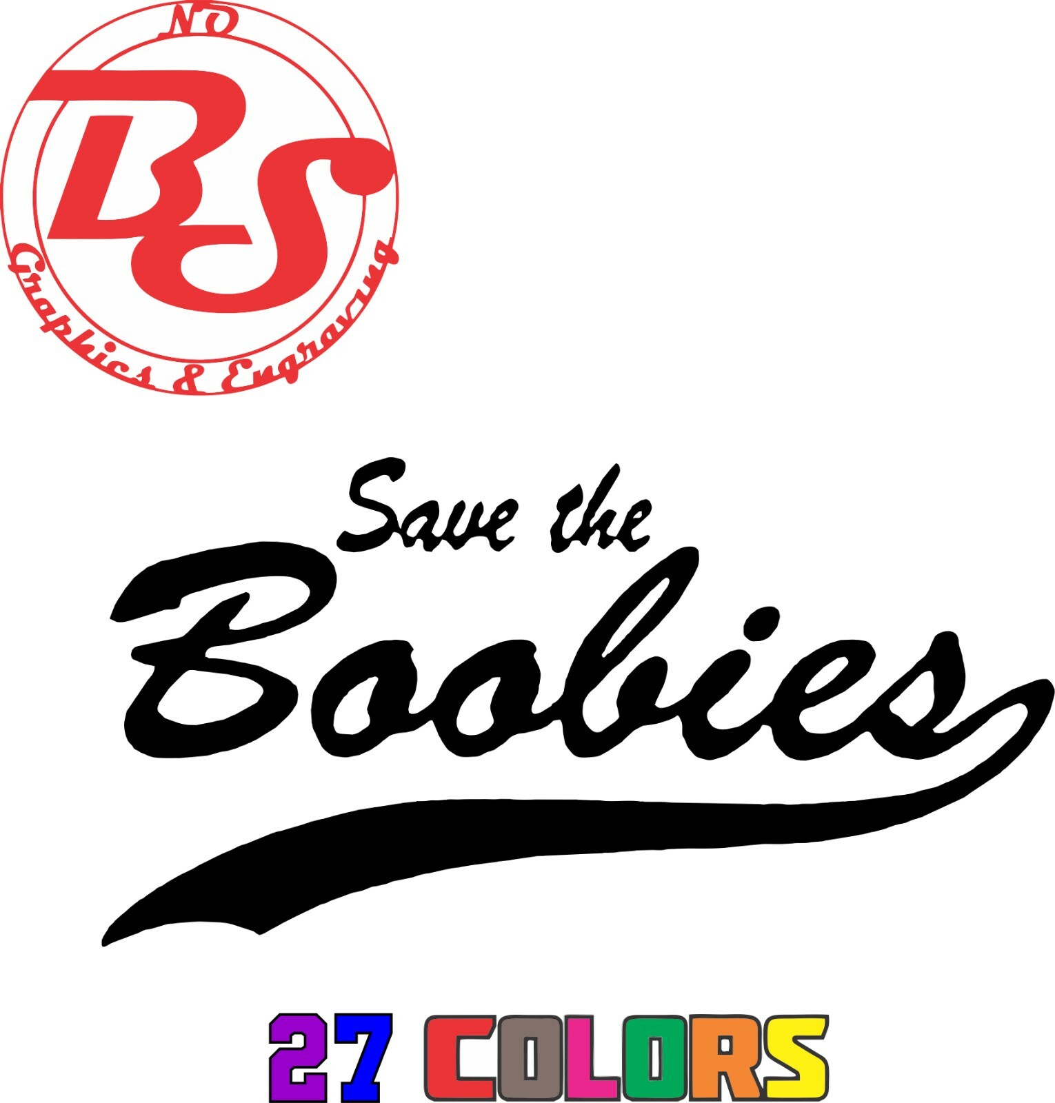 6" Breast Cancer Awareness Vinyl Decal Save the Ta-Tas Hooters Boobies Tits noBS