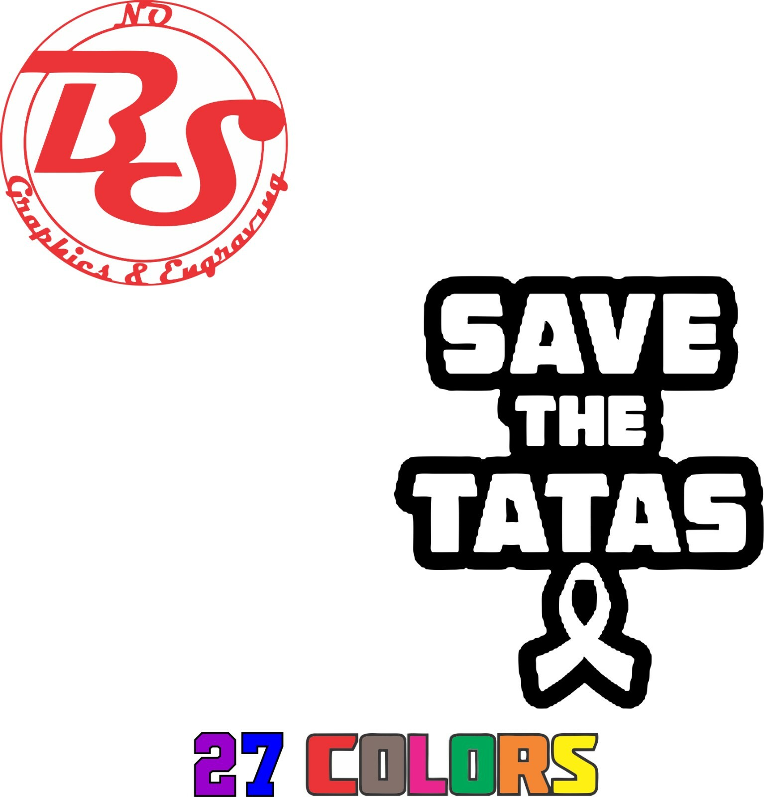 6" Breast Cancer Awareness Vinyl Decal Save the Ta-Tas Hooters Boobies Tits noBS
