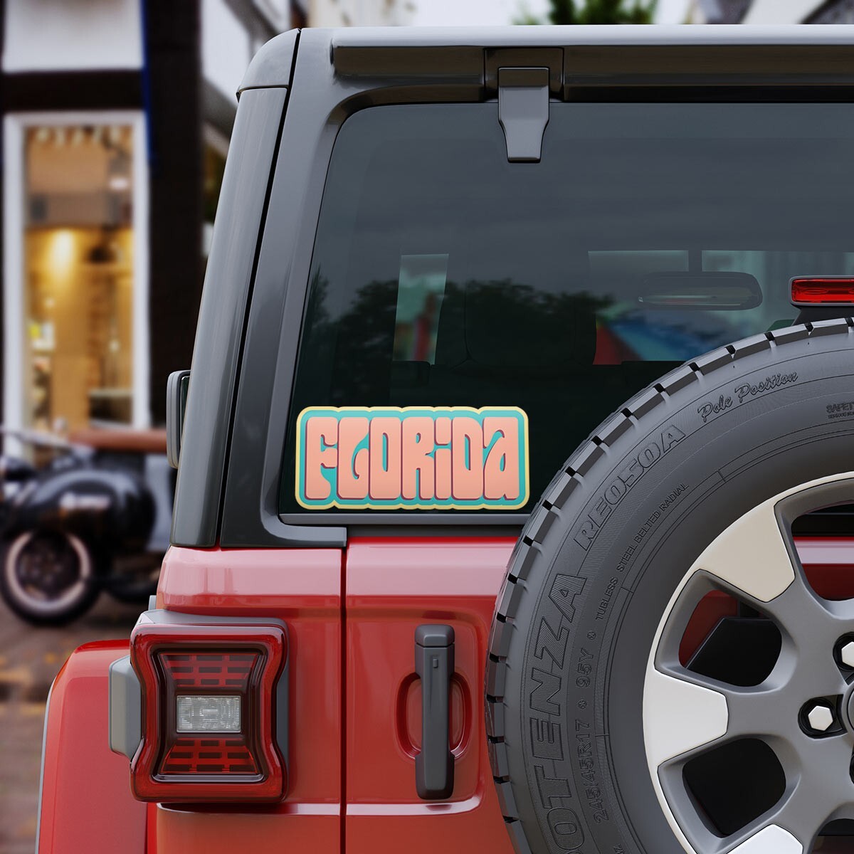 Bumper Sticker: Florida Retro Style Font, Retro FL, US State Souvenir