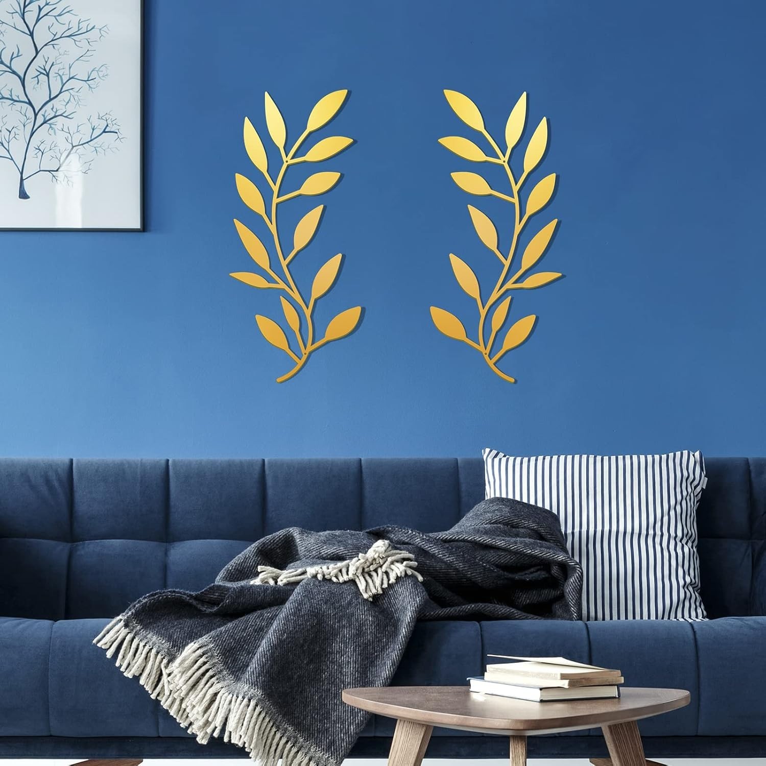 Stunning Gold Leaf Wall Decor Set – Perfect for Bedrooms and Living Areas
