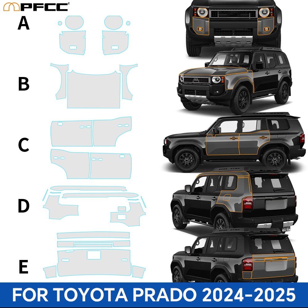 Toyota Land Cruiser LC250 Prado 2024-UP Full Car Precut Paint Protection Film
