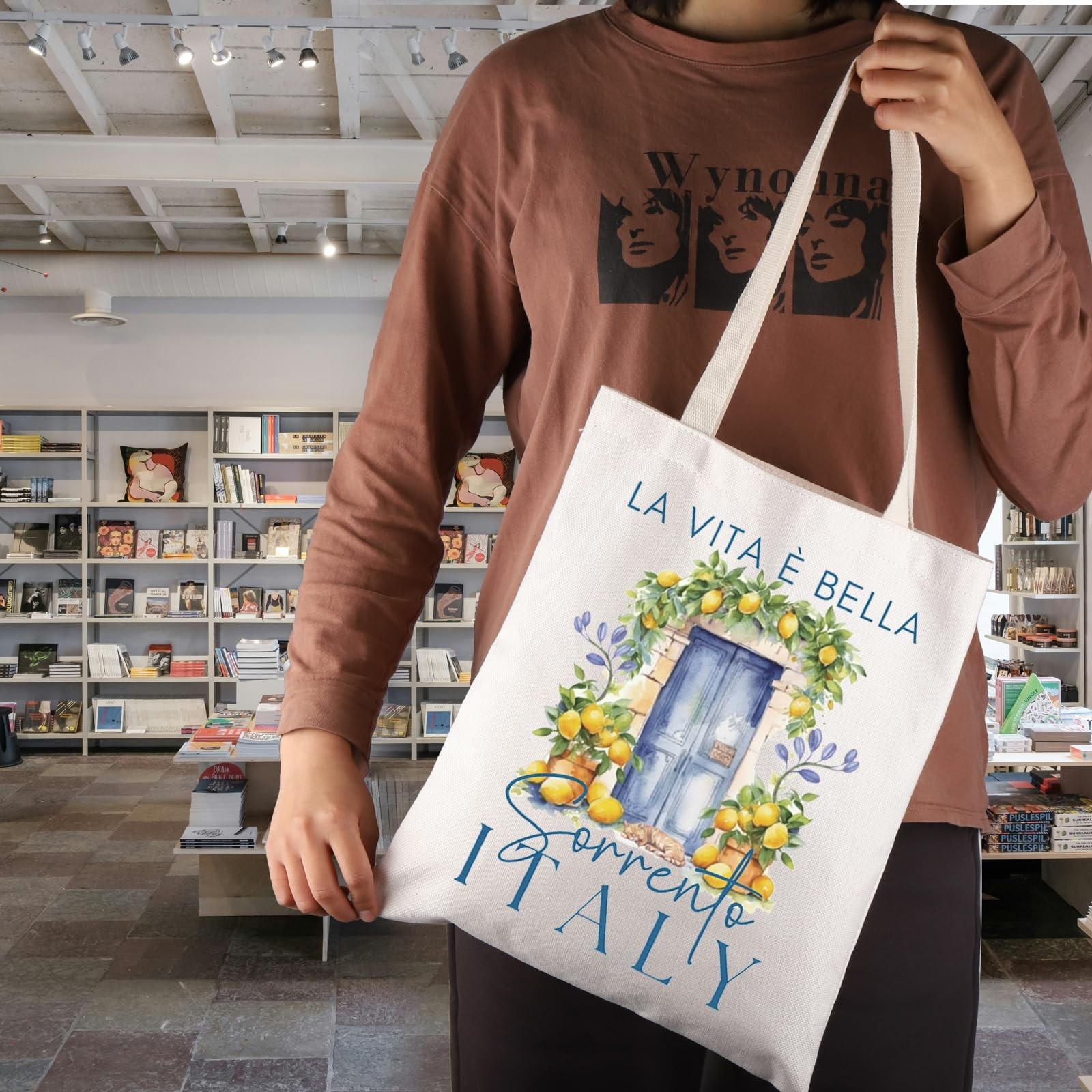 JNIAP Positano Italy Vacation Gift – Sorrento Lemon Tote Bag – Amalfi Coast I…