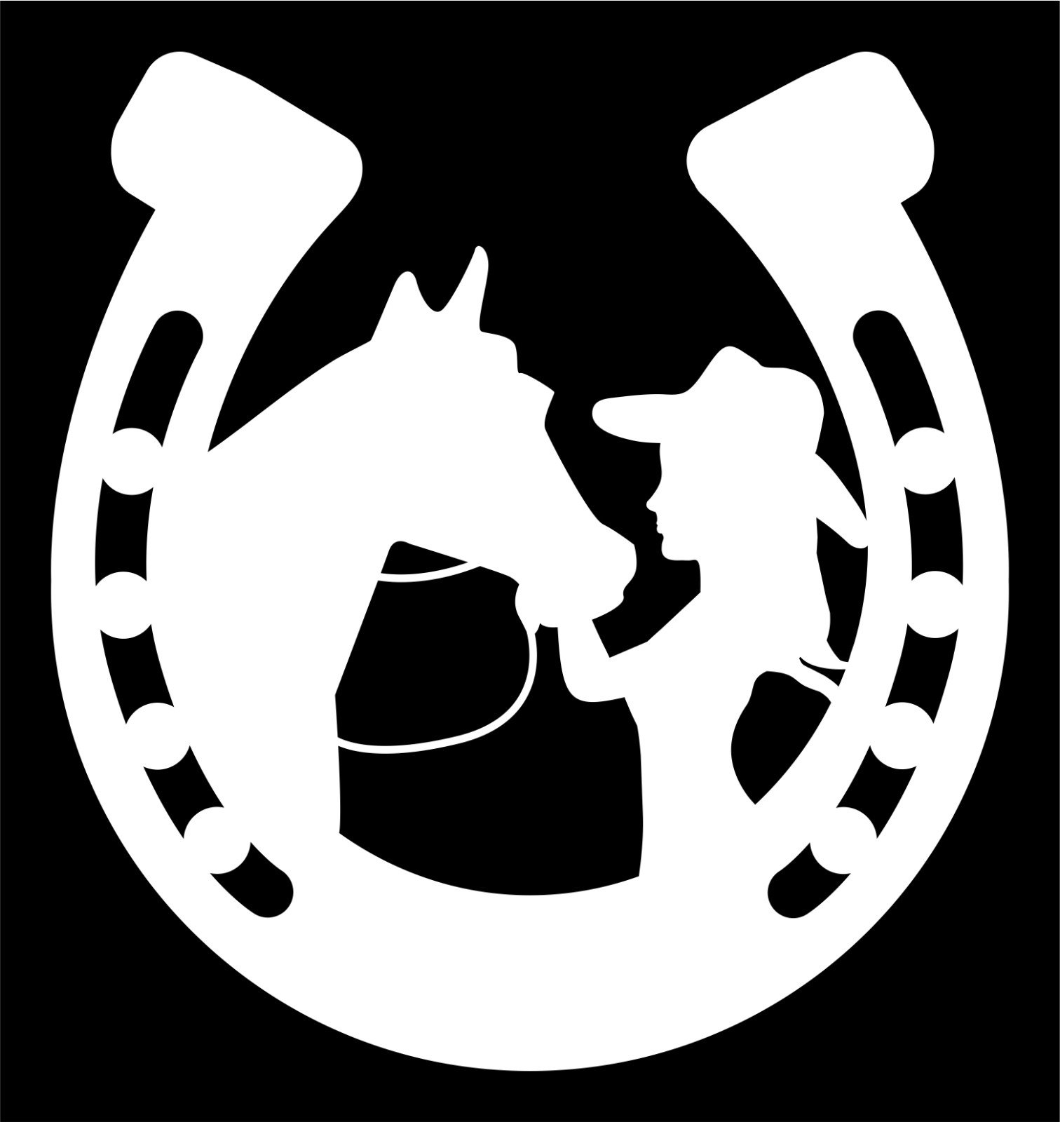 Horseshoe Cowgirl Vinyl Decal Sticker Yeti Car SUV Truck Window Tablet Laptop