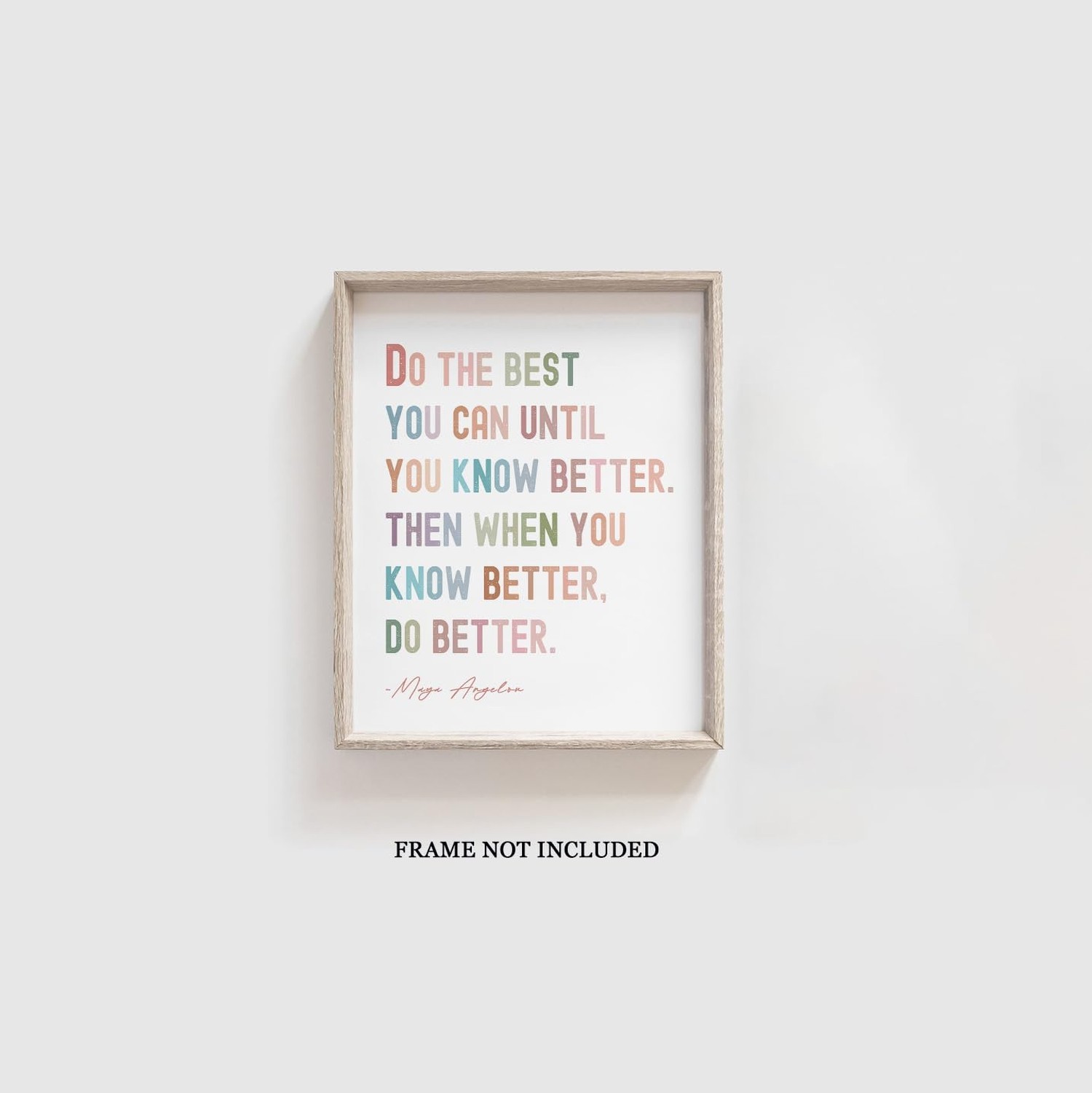 Motivational Wall Decor, Maya Quote for Kids, Affirmations Quote, Office Wall…