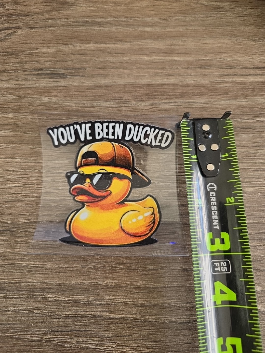 You've Been Ducked Yellow Duck For Jeep UV DTF Raised DECAL STICKER Waterproof