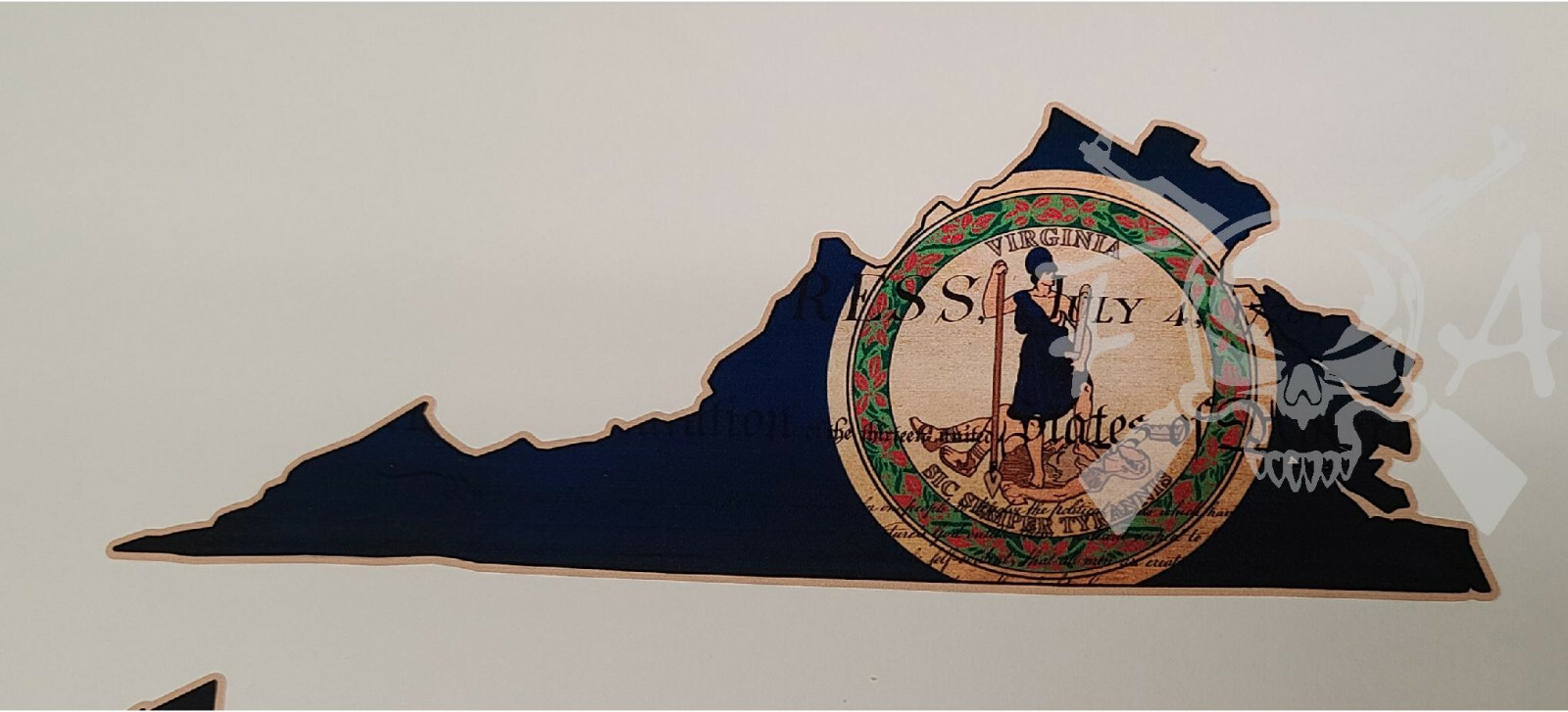 Virginia Declaration State Flag Vinyl Sticker Decal VA we the people