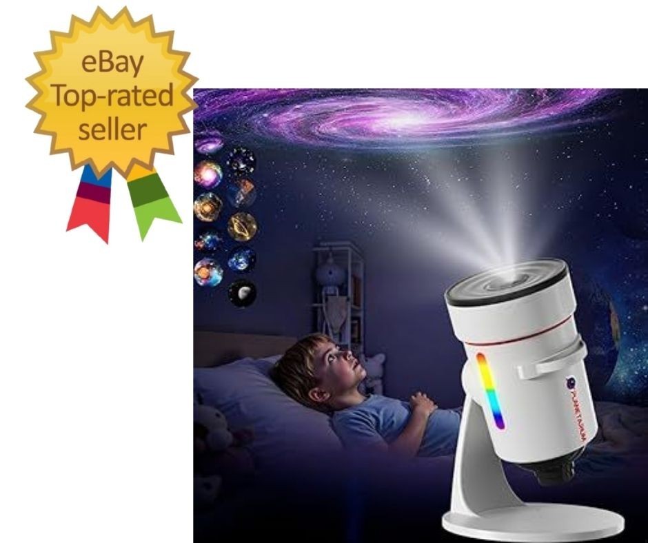 Galaxy Projector，Upgraded 4K HD Star Projector Lens, 10 Slides Image Planetar…