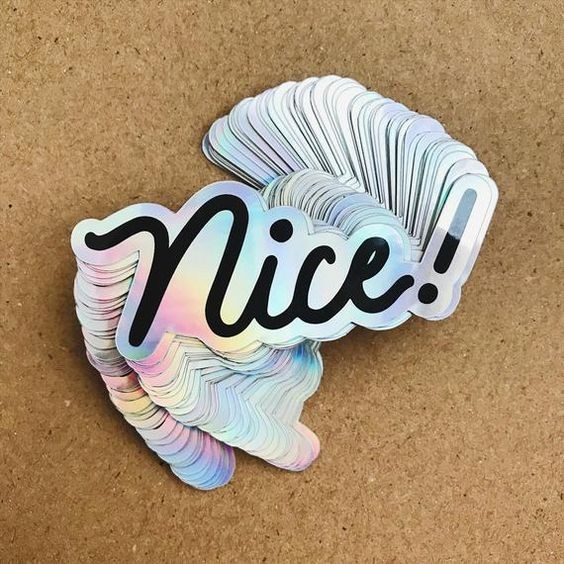 Custom 2 Inch Holographic Die Cut Vinyl Stickers 50 Pack for Laptop Gear