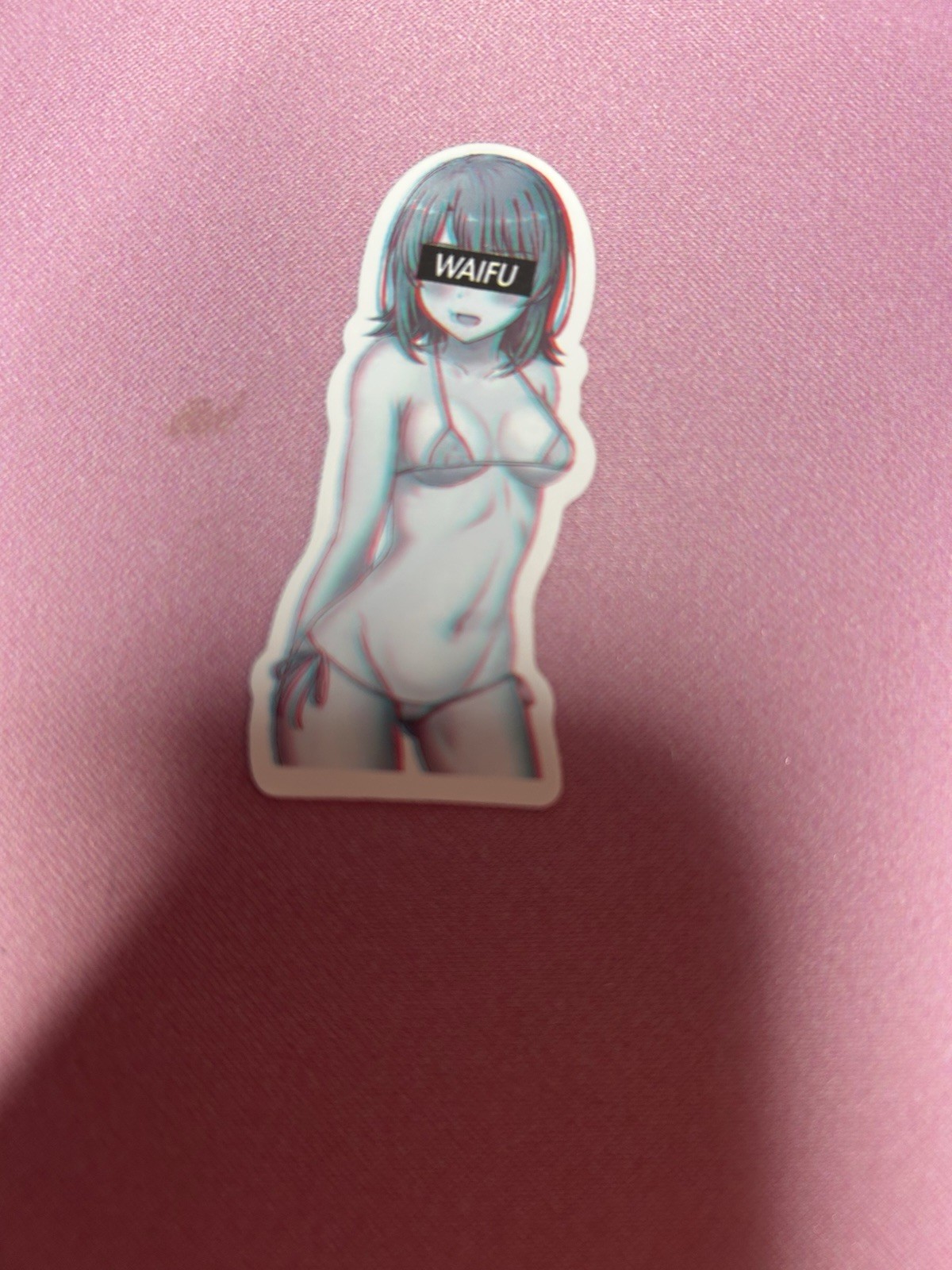 black and white waifu lewd stickers #14