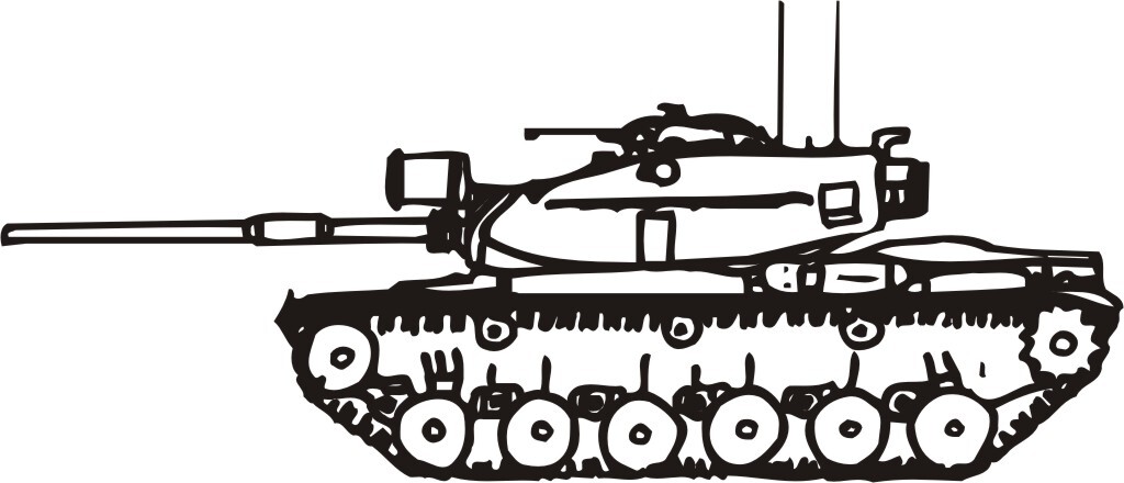 M 60 Tank Military 1 Color Window Wall Vinyl Decal Sticker Printed