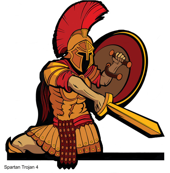 LARGE-SIZED CAR DECALS – SPARTAN TROJAN – 5 CHOICES
