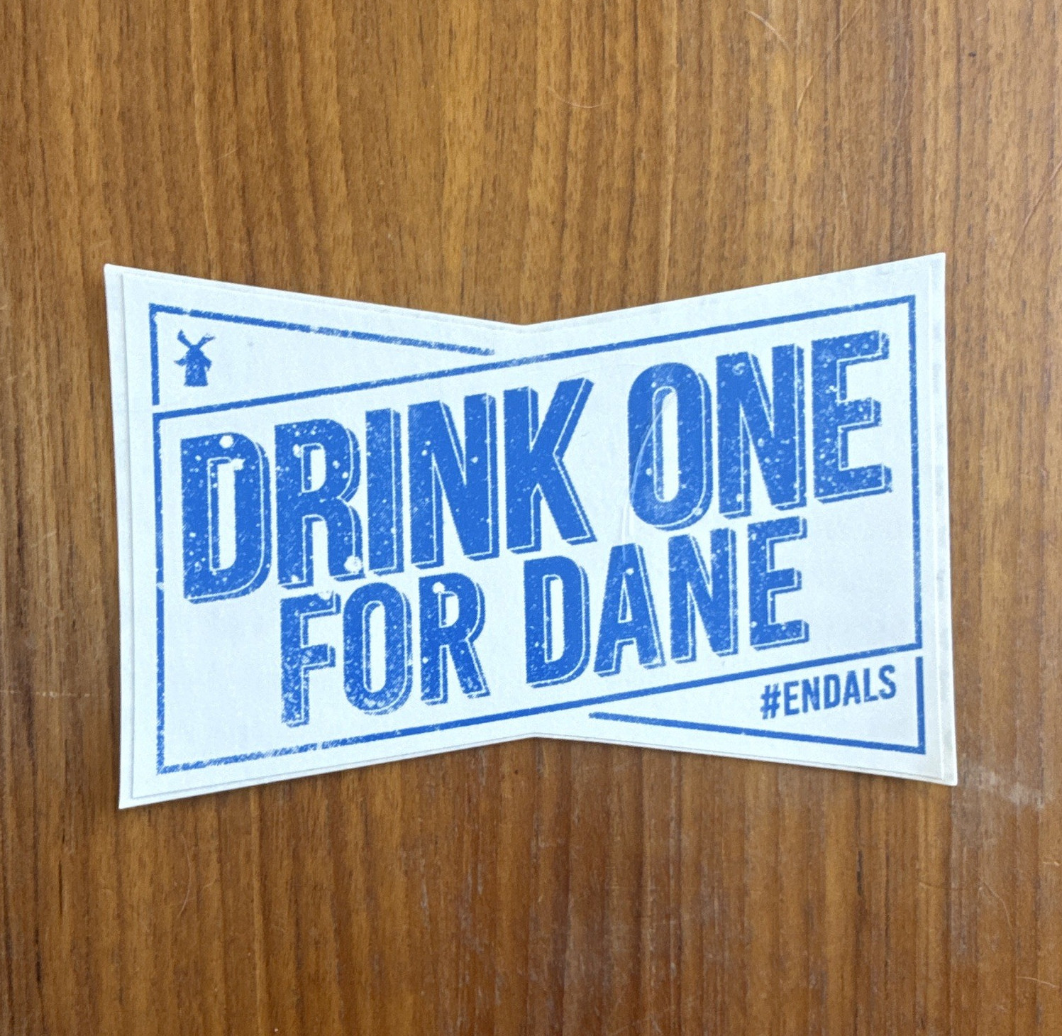 Dutch Bros Drink One for Dane Sticker/Decal White Blue May 2018