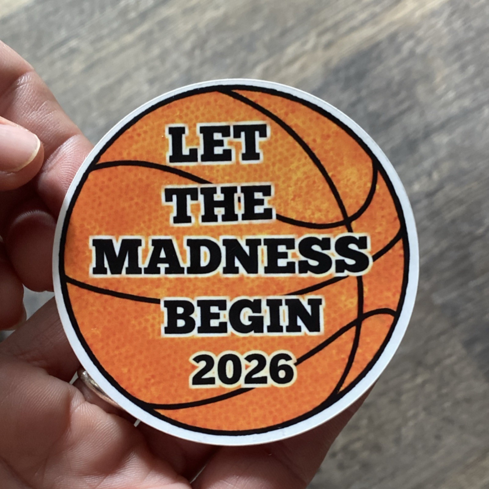 Basketball Vinyl Sticker/decal/bumper sticker Easy Peel, party favor