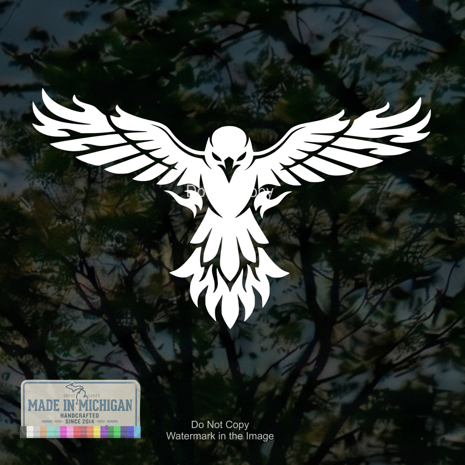 Eagle Hawk Vinyl Decal Sticker Car Truck Window Bumper Tribal Bird Graphic USA