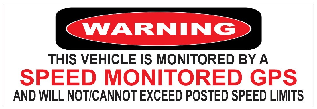 Speed Monitored GPS Bumper Sticker or Helmet Sticker D7207 Decal