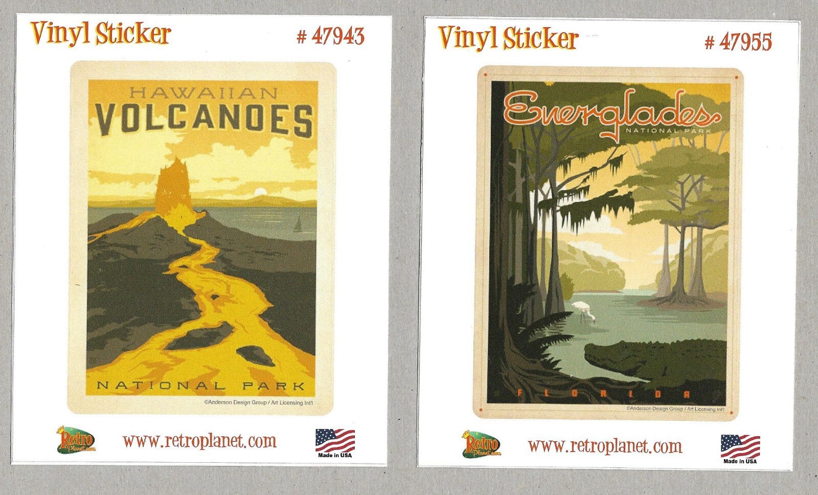 Retro Planet – Great National Parks Vinyl Sticker Set