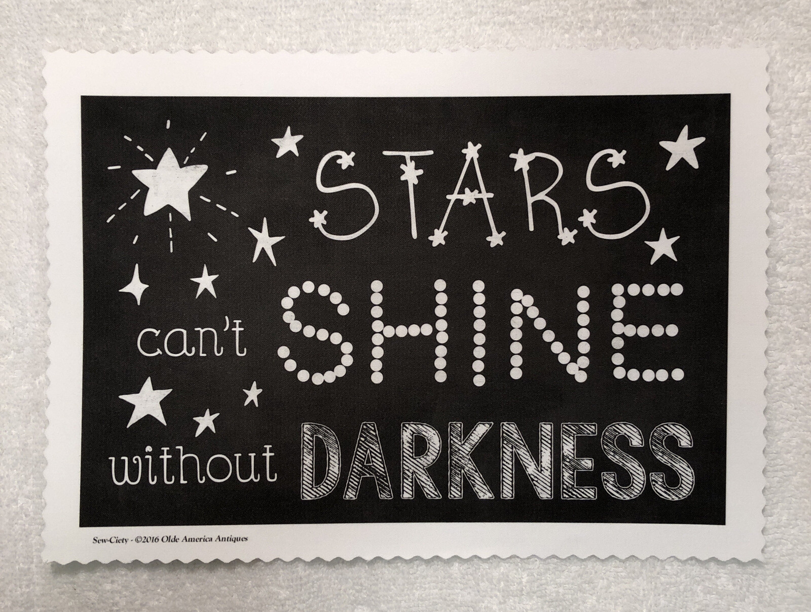 Stars Can't Shine Without Darkness Giclee Fine Art Print on Cloth Ready-To-Sew!!