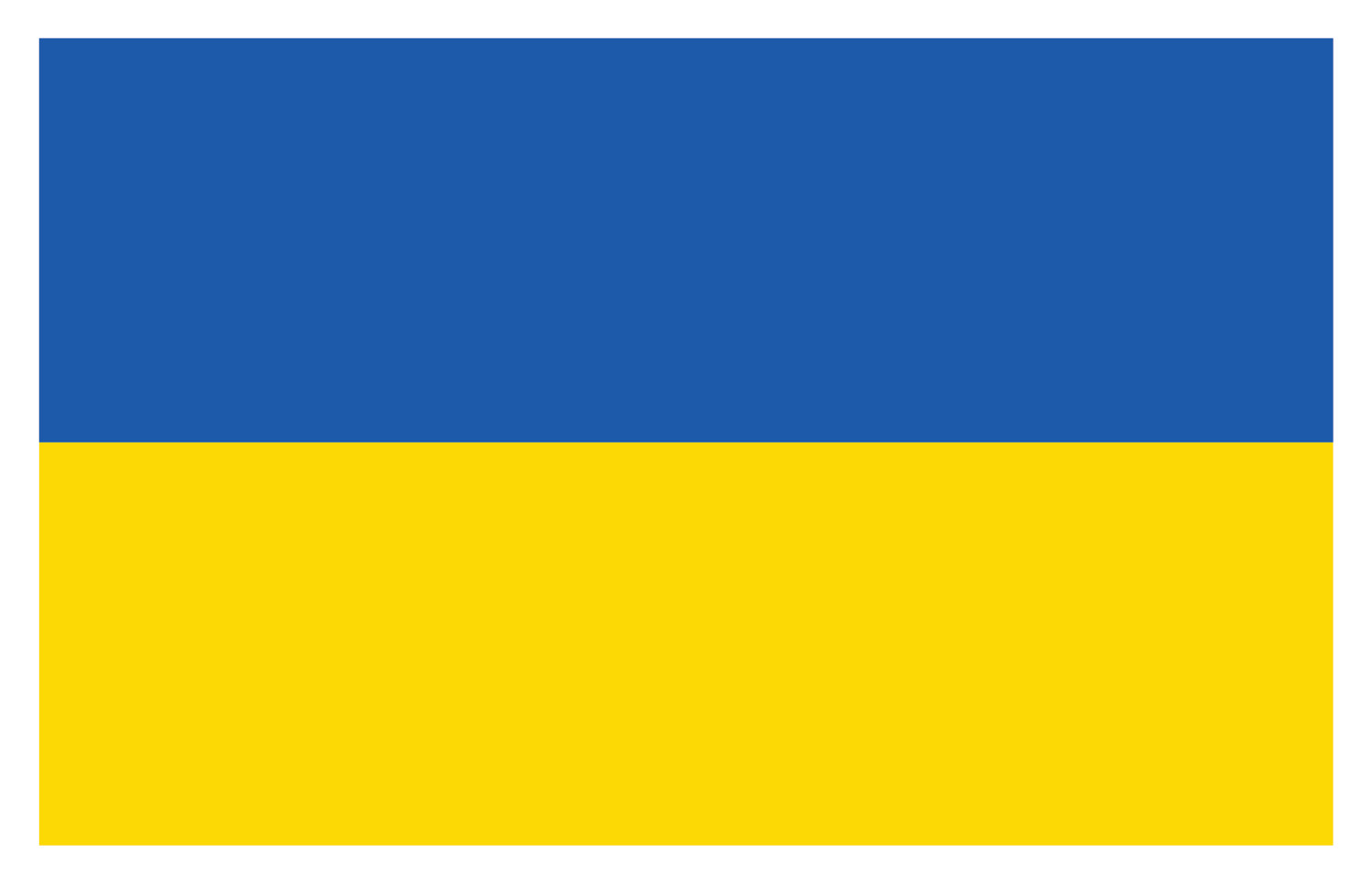 UKRAINE PLAIN PREMIUM QUALITY FLAG UKRAINIAN 3X5 INCH LAMINATED STICKER
