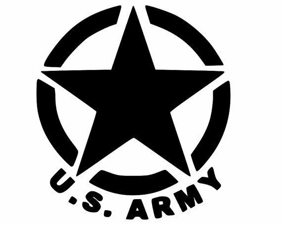 Vinyl Decal for Window – U.S. Army Star (Military)