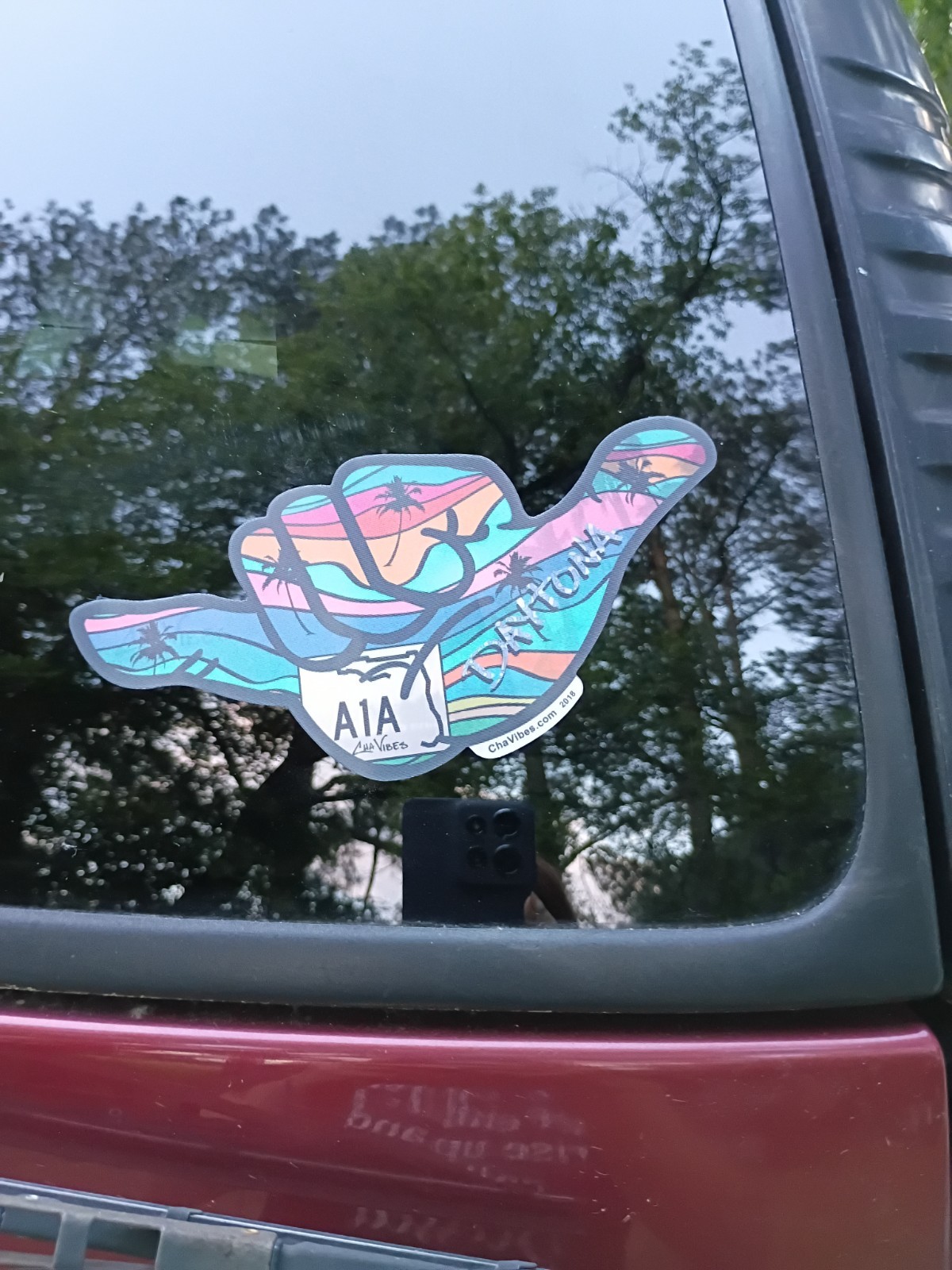 *DECAL* Shaka Hand / DAYTONA BEACH FL CHAVIBES Halogram Sticker Lot X3