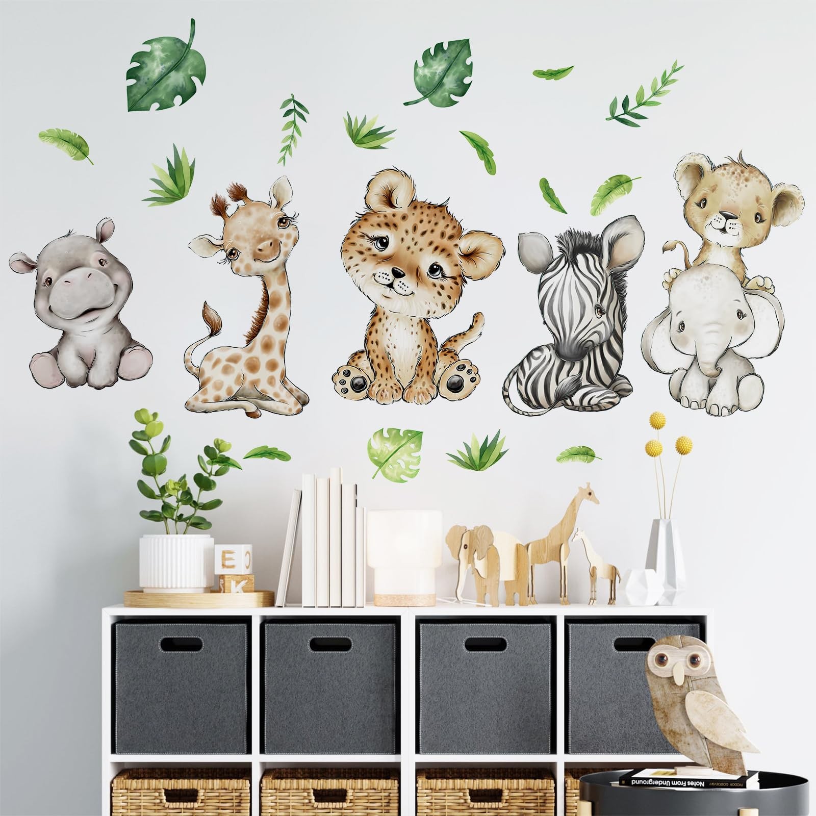 Yovkky Safari Animals Wall Decals Pack 1
