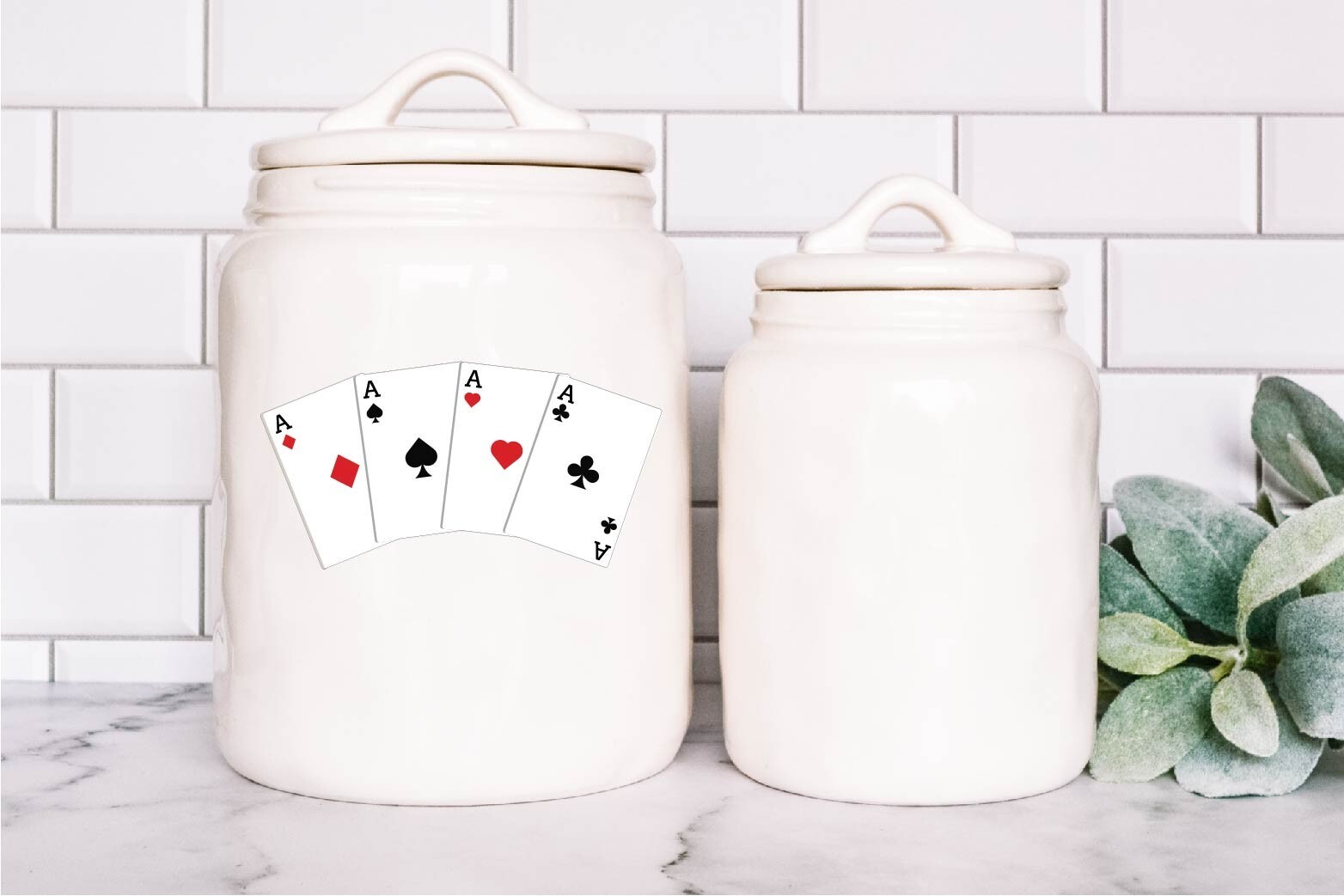 Playing Cards Decal Sticker Aces Suit Winning Hand Gambling Poker Bet Casino Win