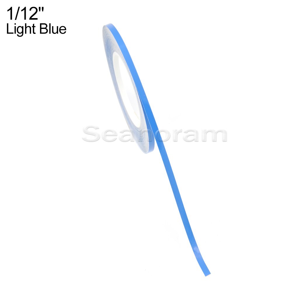 1/12" 2mm Light Blue DIY Home Shop Pinstriping Pin Stripe Decal Vinyl Sticker