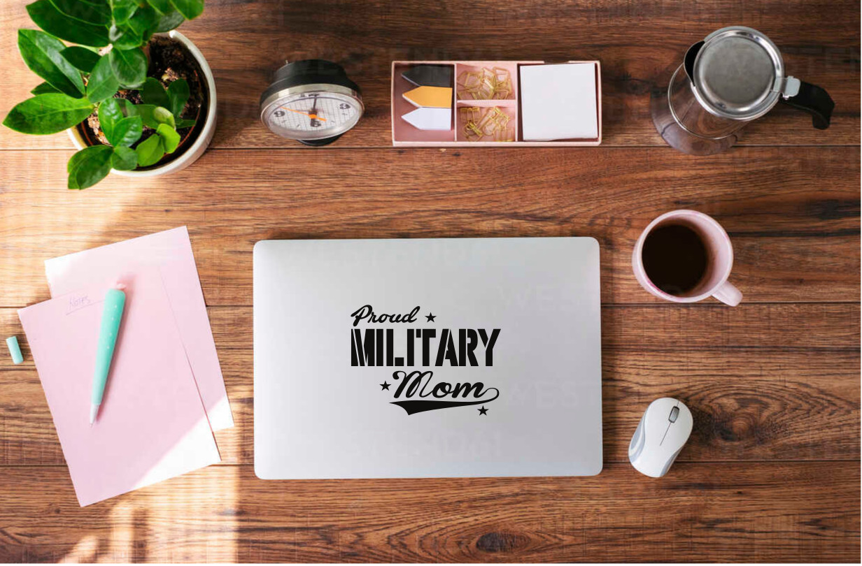 Proud Military Mom Decal Sticker – Honor with Style – 6309
