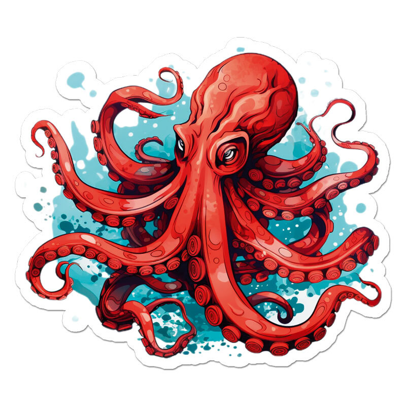 Octopus, Vinyl Decal Sticker, Indoor Outdoor, 3 Sizes, #11886