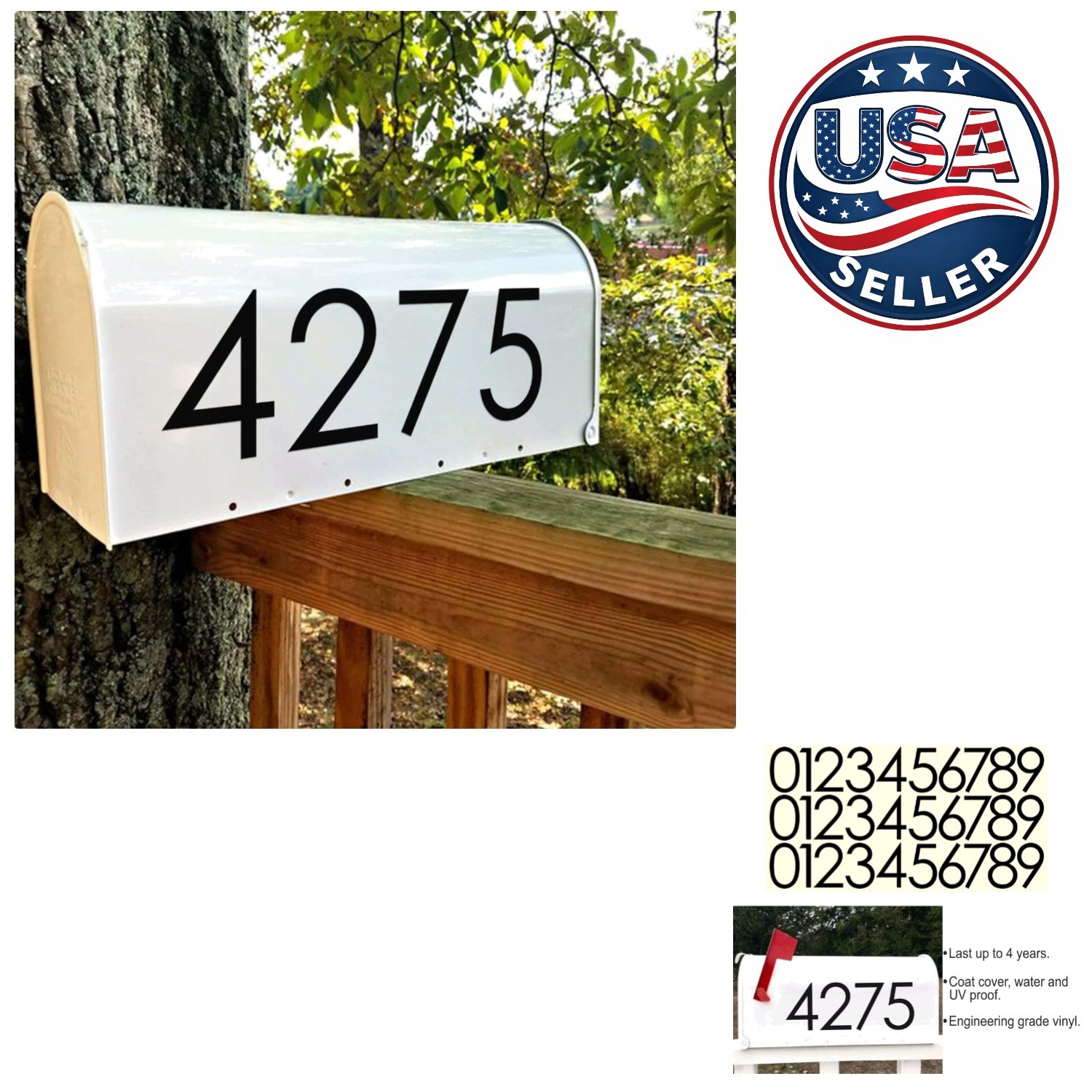 3" Classic Die Cut Address Numbers – Ideal for Home, Business, Cars & Windows