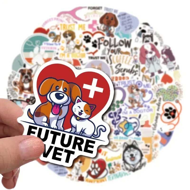 VET Vinyl Stickers [B]Future VETERINARIAN Animal Doctor DOG CAT~WATERPROOF Decal