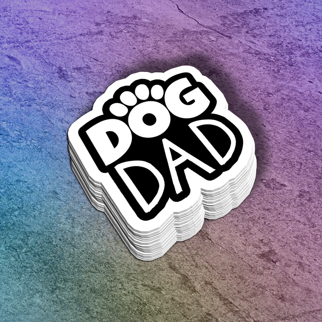 Dog Paw Dog Dad Sticker | Dog Lover Gift | Dog Decal