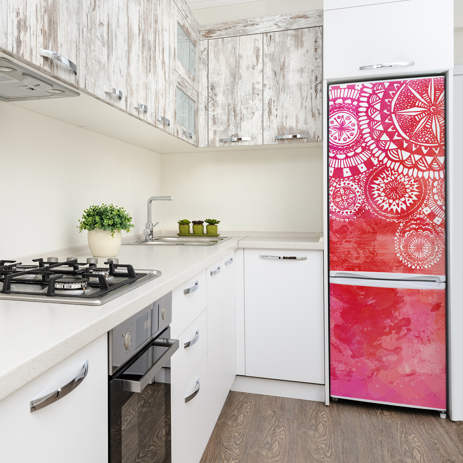 3D Wall Fridge Sticker Magnet Decor Refrigerator Wall Mural Modern ornaments