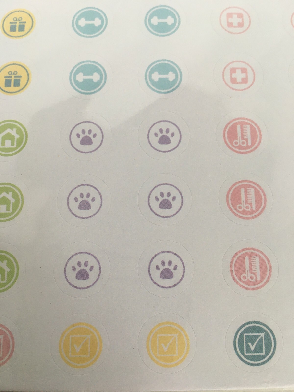 Pen and Gear Stickers 4 Sheets Small Circles for Planner Money Shipping Food New