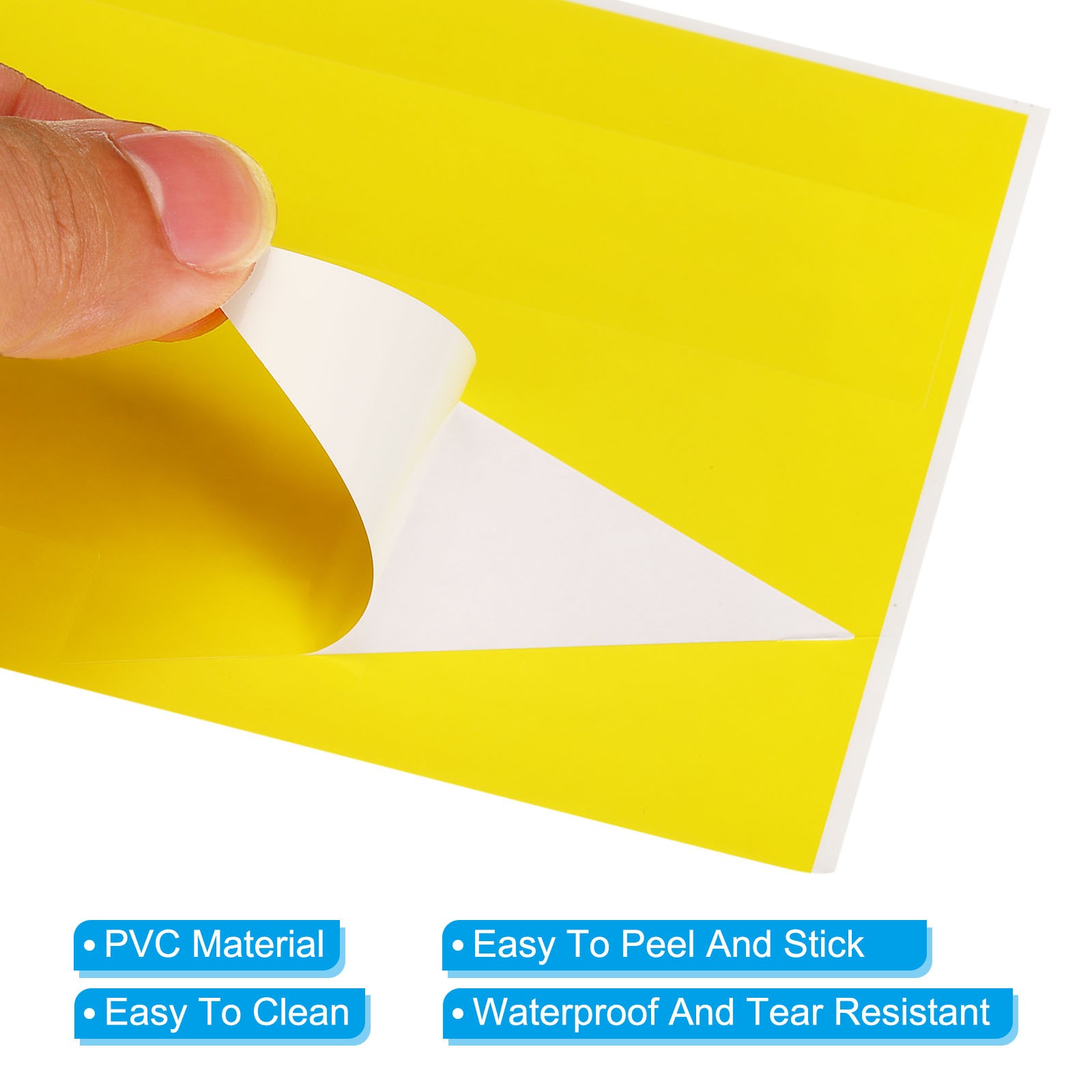 30Pcs 8"x2" Arrow Sticker Adhesive Large Arrow Sign Yellow