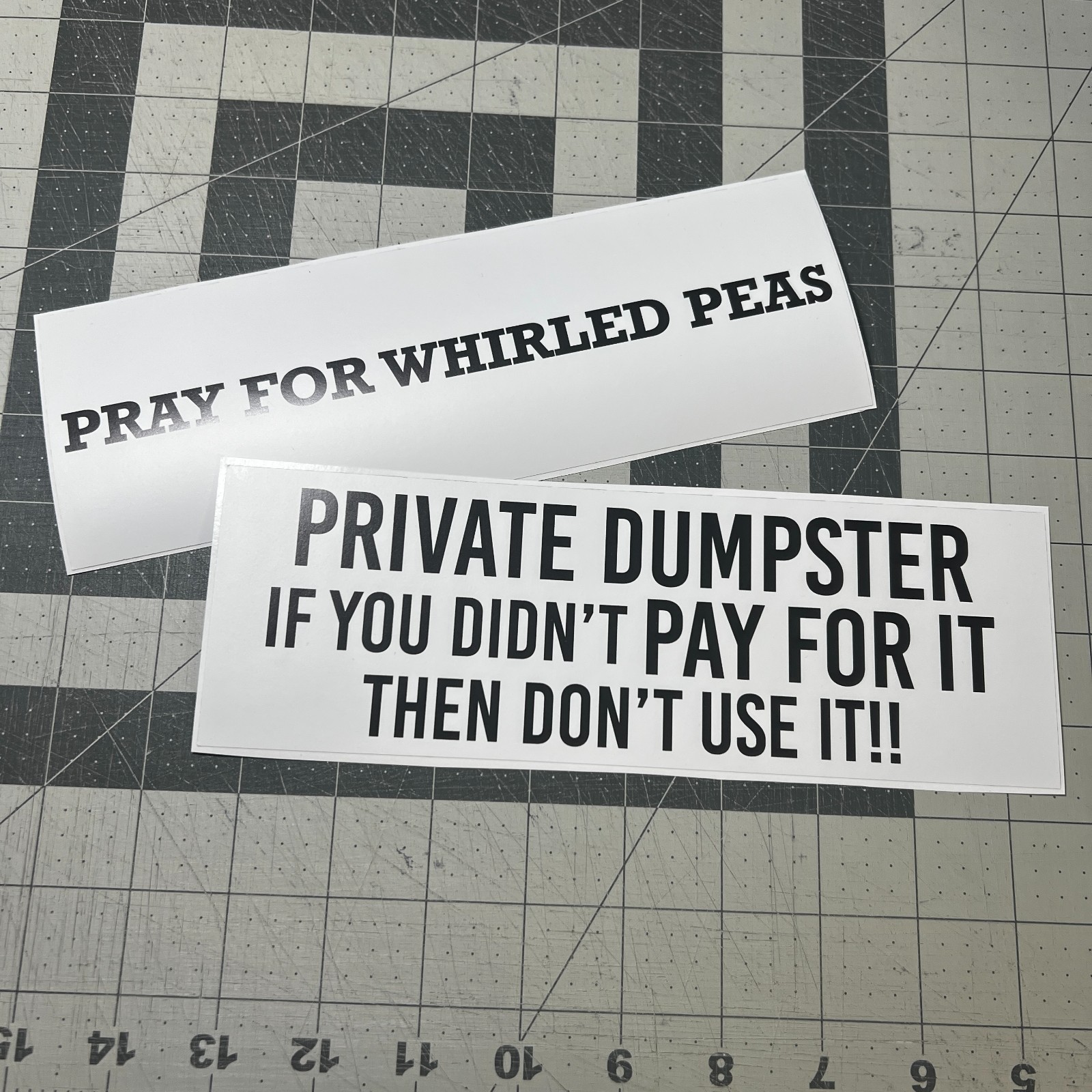 Order your own Custom Bumper Sticker – Say Anything You Want! – Black and White