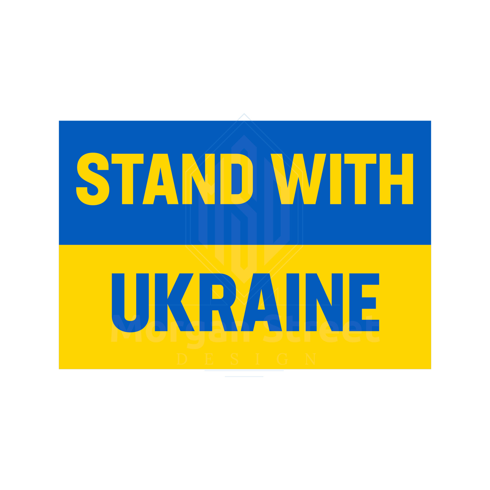 Stand With Ukraine Flag Die Cut Vinyl Sticker Decal Laptop Car Window Bumper