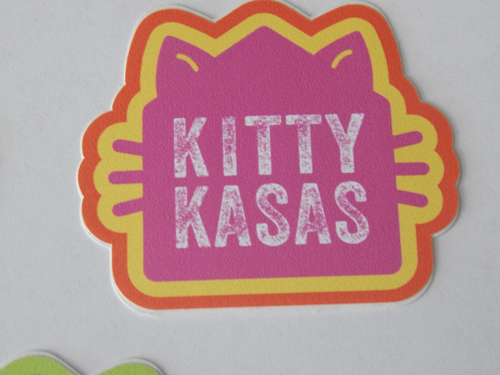 Kitty Kasas Cat Set of 3 Decal Stickers Multicolored Great Quality 2 inch NEW