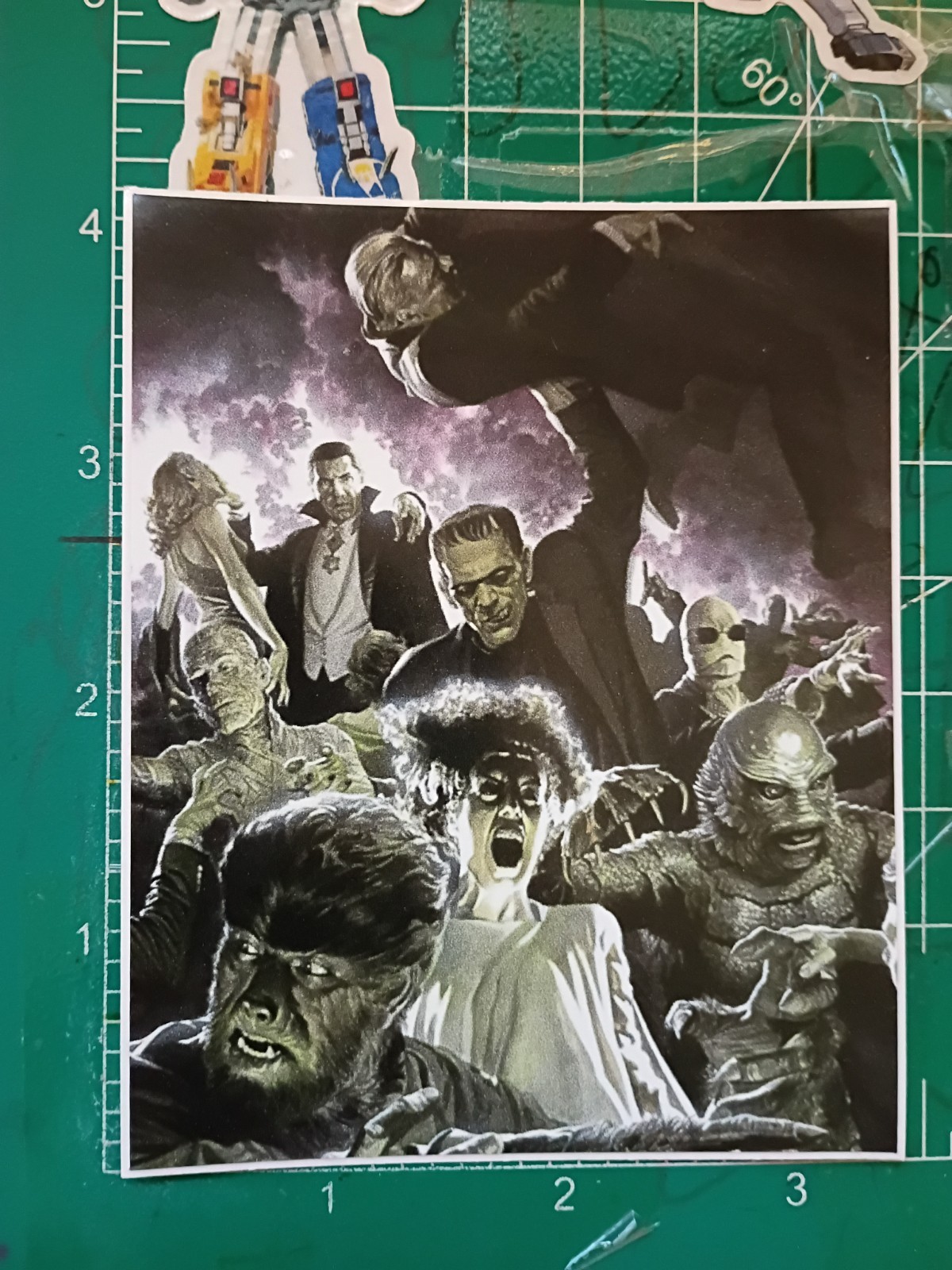 VINTAGE MOVIE MONSTERS STICKER X VYNIL HIGH GLOSS STICKER X 4X3 INCHES STICKER
